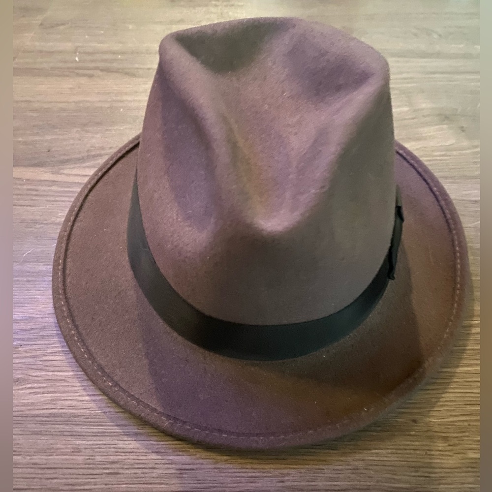 Lanning Grey Fedora Hat with Black Band
